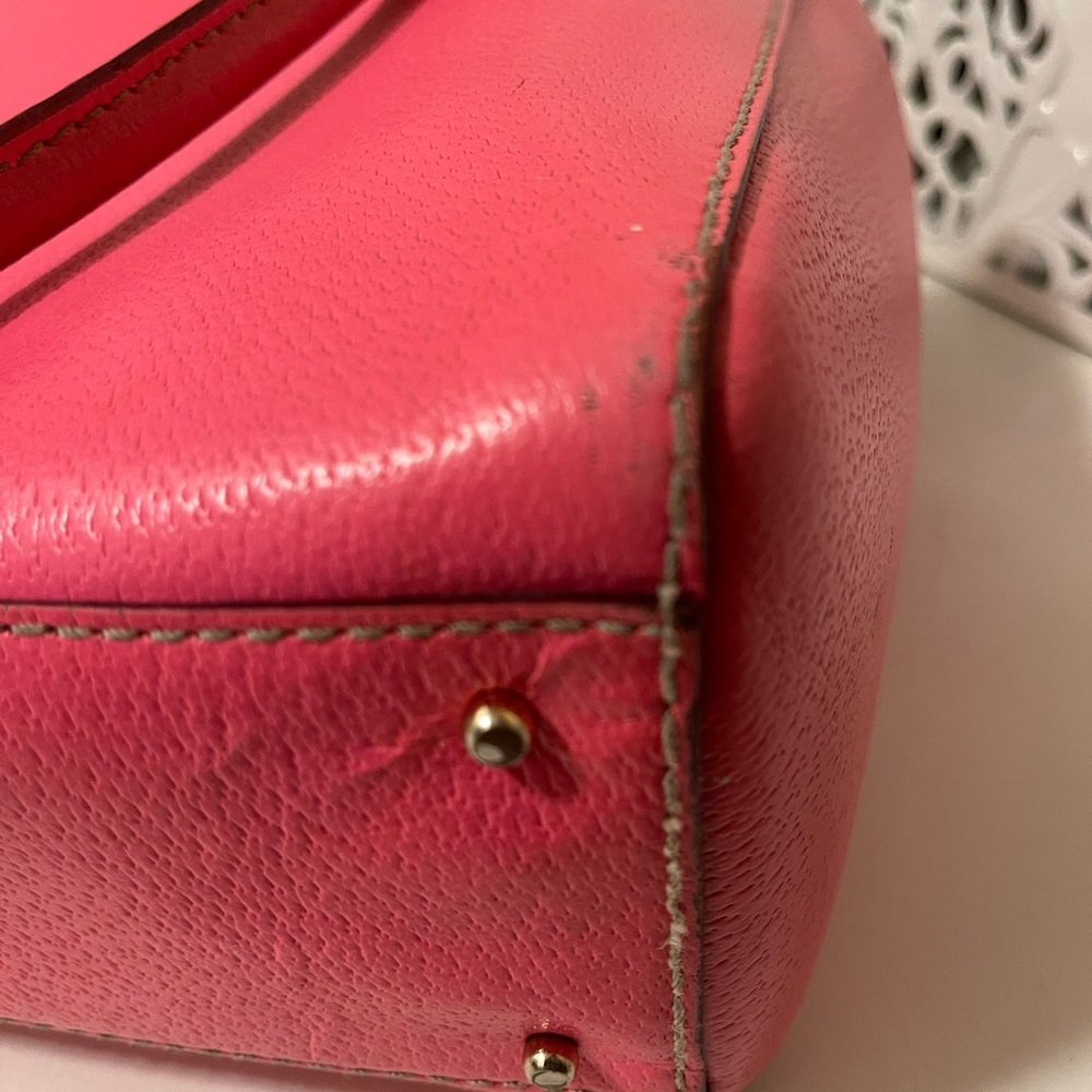 Kate Spade Neon Coral Pink Leather Tote - Picture 5 of 16